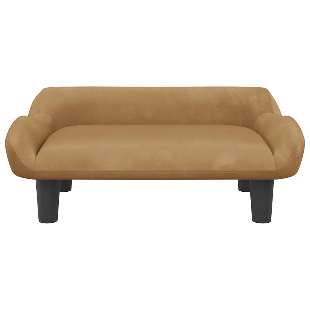 Divano per Bambini Marrone 70x40x24 cm in Velluto