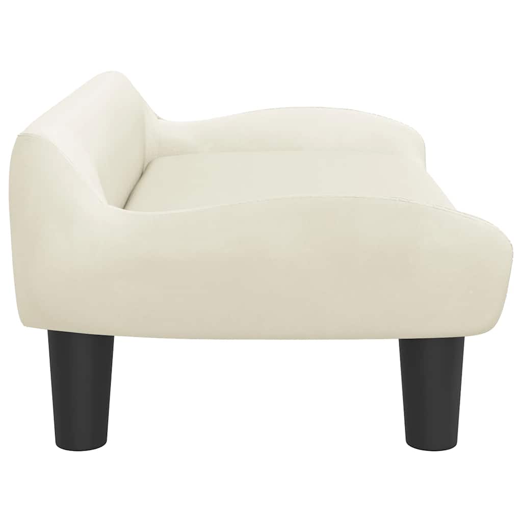 Divano per Bambini Crema 70x40x24 cm in Velluto
