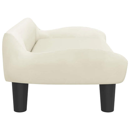 Divano per Bambini Crema 70x40x24 cm in Velluto