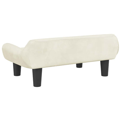 Divano per Bambini Crema 70x40x24 cm in Velluto | homemem39
