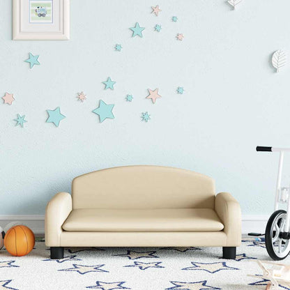 Divano per Bambini Crema 70x45x30 cm in Tessuto | homemem39