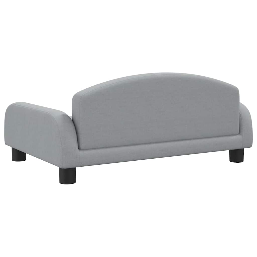 Divano per Bambini Grigio Chiaro 70x45x30 cm in Tessuto | homemem39
