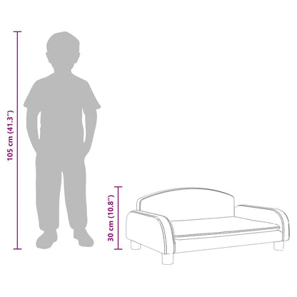 Divano per Bambini Grigio Chiaro 70x45x30 cm in Tessuto