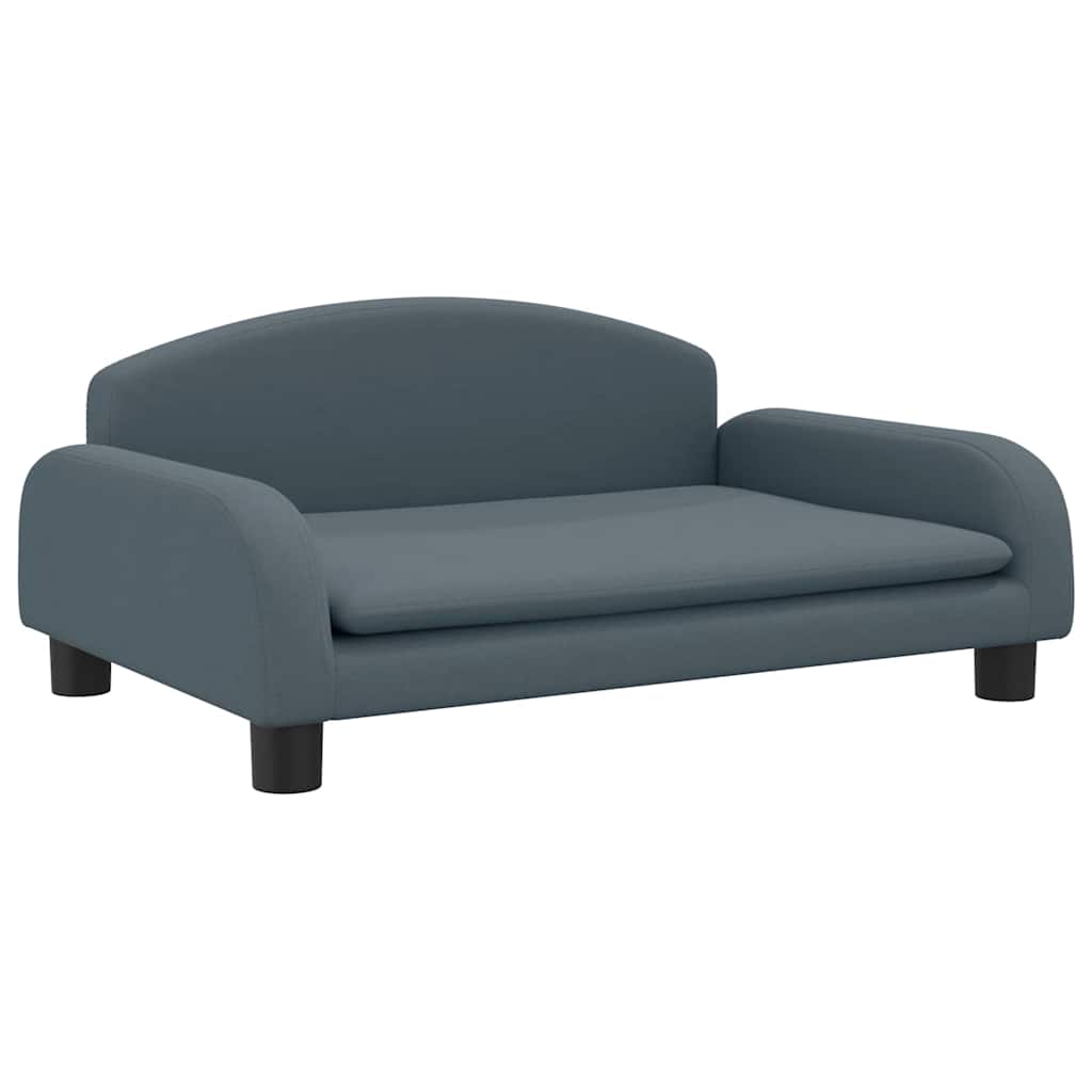 Divano per Bambini Grigio Scuro 70x45x30 cm in Tessuto | homemem39