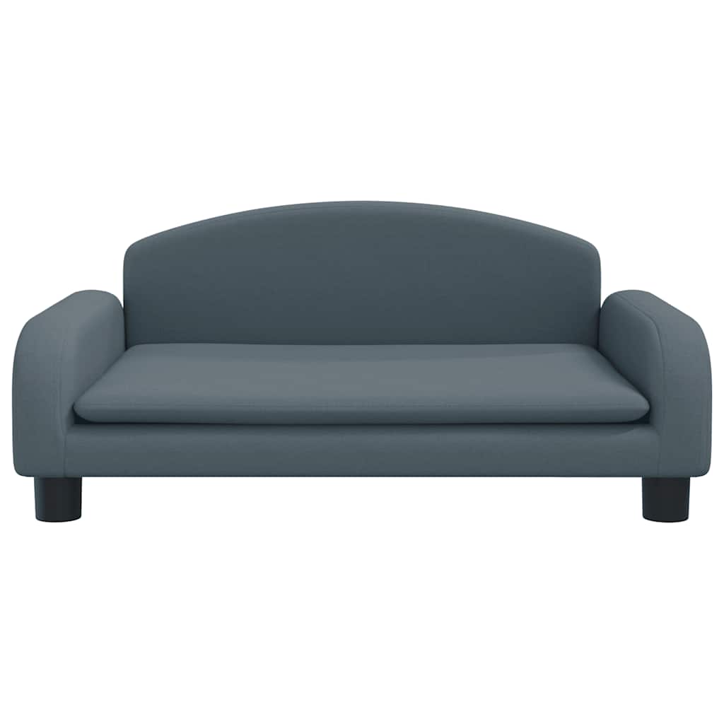 Divano per Bambini Grigio Scuro 70x45x30 cm in Tessuto | homemem39
