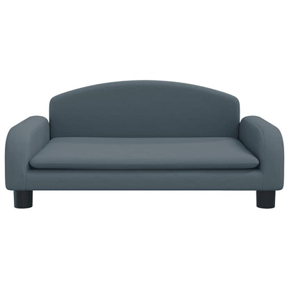 Divano per Bambini Grigio Scuro 70x45x30 cm in Tessuto