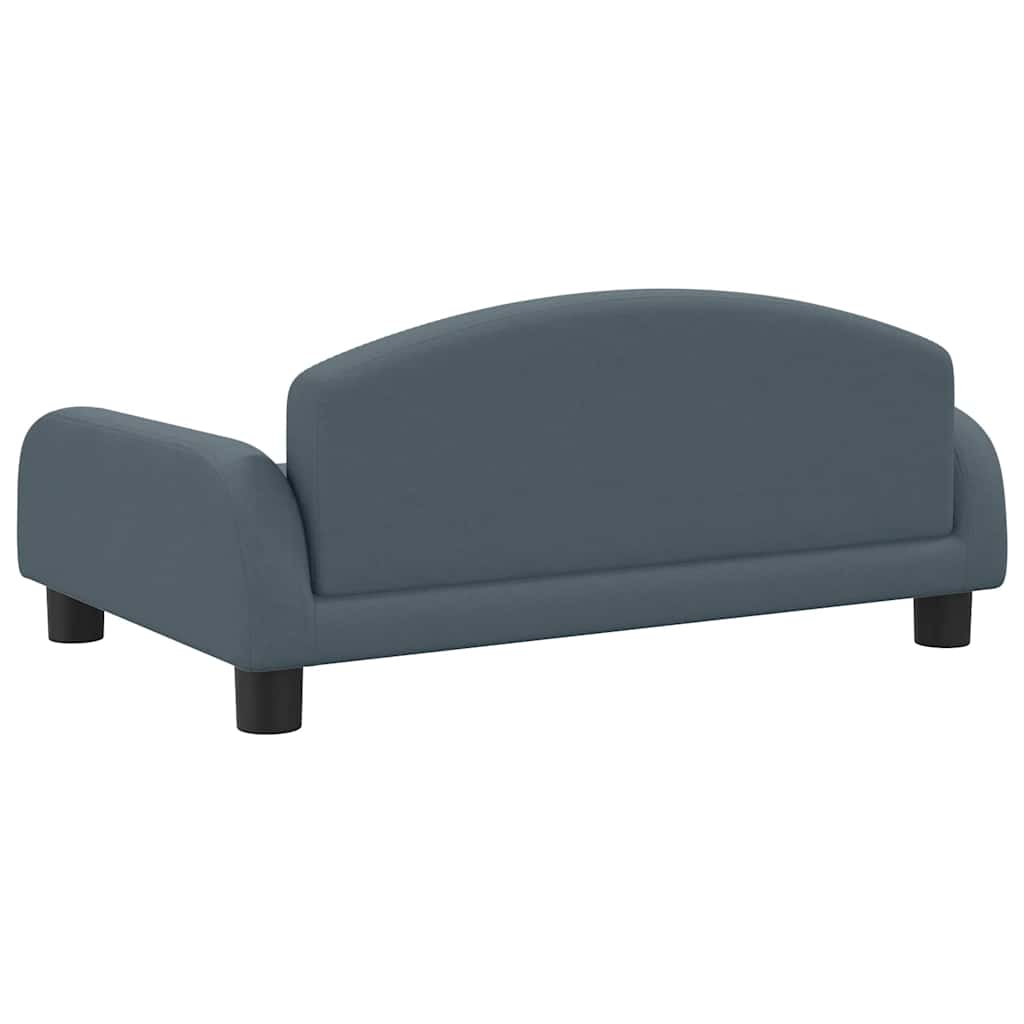 Divano per Bambini Grigio Scuro 70x45x30 cm in Tessuto | homemem39