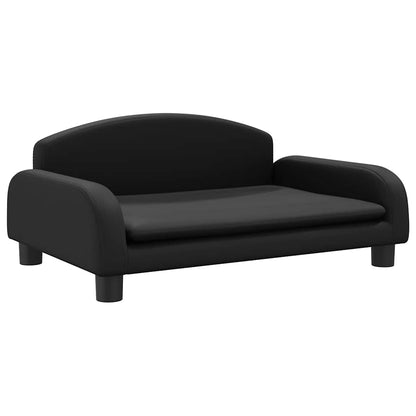 Divano per Bambini Nero 70x45x30 cm in Similpelle
