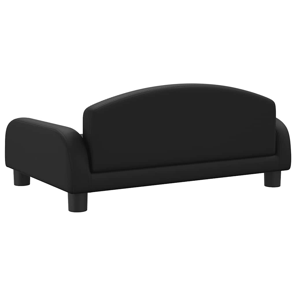 Divano per Bambini Nero 70x45x30 cm in Similpelle | homemem39