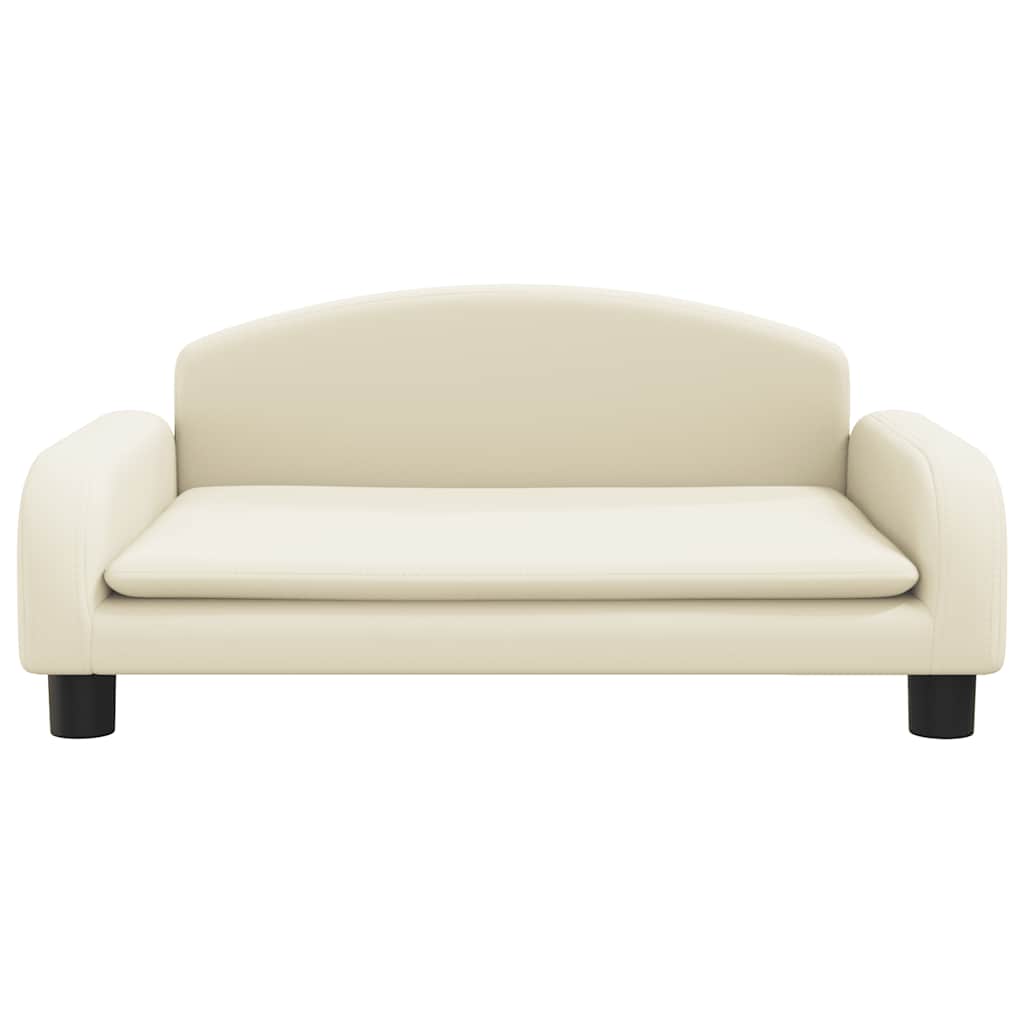 Divano per Bambini Crema 70x45x30 cm in Similpelle