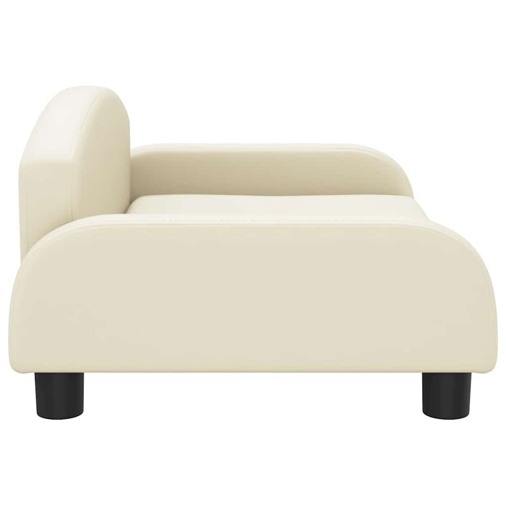 Divano per Bambini Crema 70x45x30 cm in Similpelle