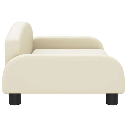 Divano per Bambini Crema 70x45x30 cm in Similpelle