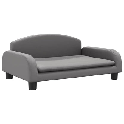 Divano per Bambini Grigio 70x45x30 cm in Similpelle