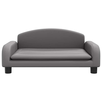 Divano per Bambini Grigio 70x45x30 cm in Similpelle