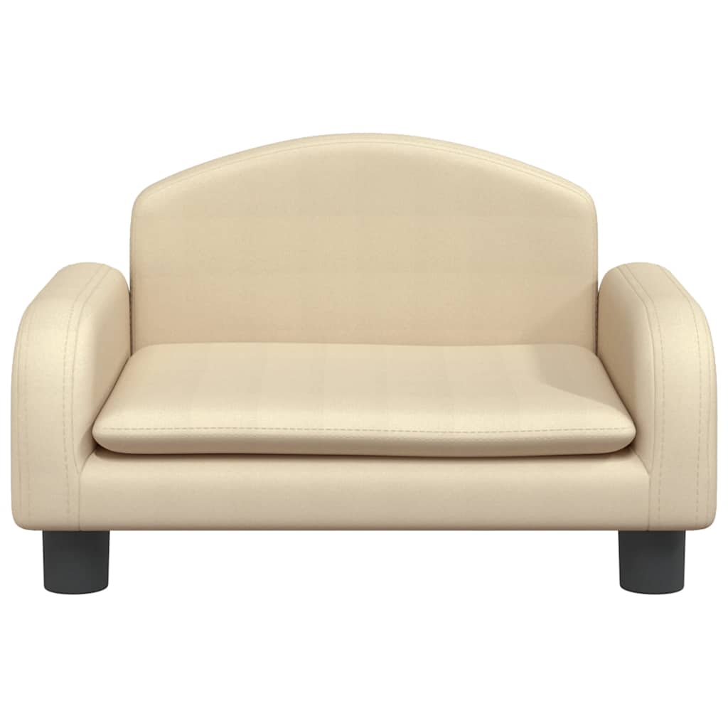 Divano per Bambini Crema 50x40x30 cm in Tessuto | homemem39