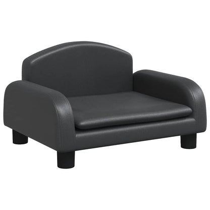 Divano per Bambini Nero 50x40x30 cm in Similpelle | homemem39