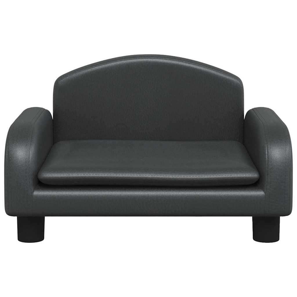 Divano per Bambini Nero 50x40x30 cm in Similpelle | homemem39
