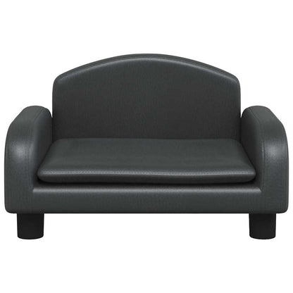 Divano per Bambini Nero 50x40x30 cm in Similpelle | homemem39