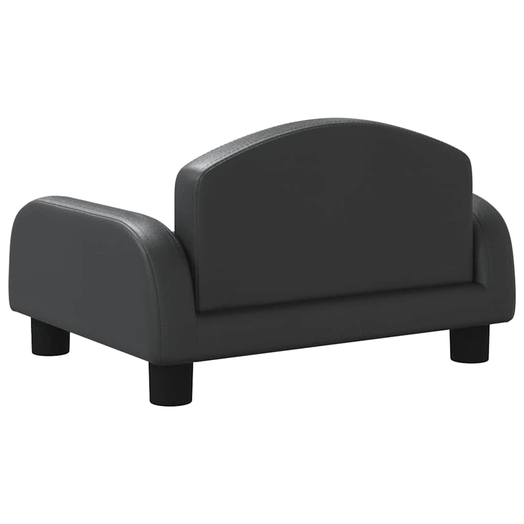 Divano per Bambini Nero 50x40x30 cm in Similpelle | homemem39