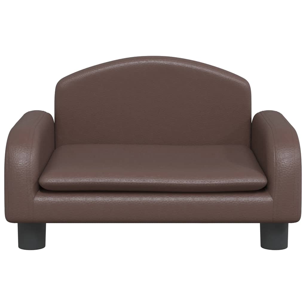 Divano per Bambini Marrone 50x40x30 cm in Similpelle | homemem39