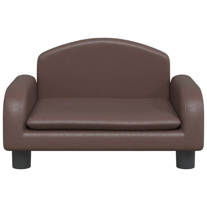 Divano per Bambini Marrone 50x40x30 cm in Similpelle | homemem39