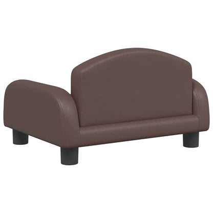 Divano per Bambini Marrone 50x40x30 cm in Similpelle | homemem39