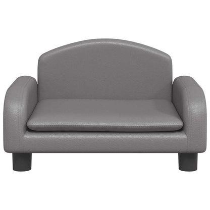 Divano per Bambini Grigio 50x40x30 cm in Similpelle