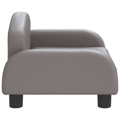 Divano per Bambini Grigio 50x40x30 cm in Similpelle