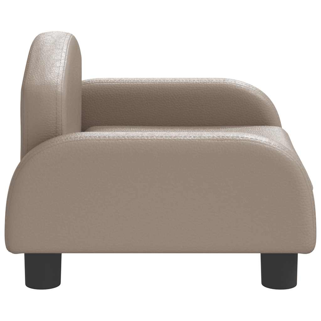 Divano per Bambini Cappuccino 50x40x30 cm in Similpelle