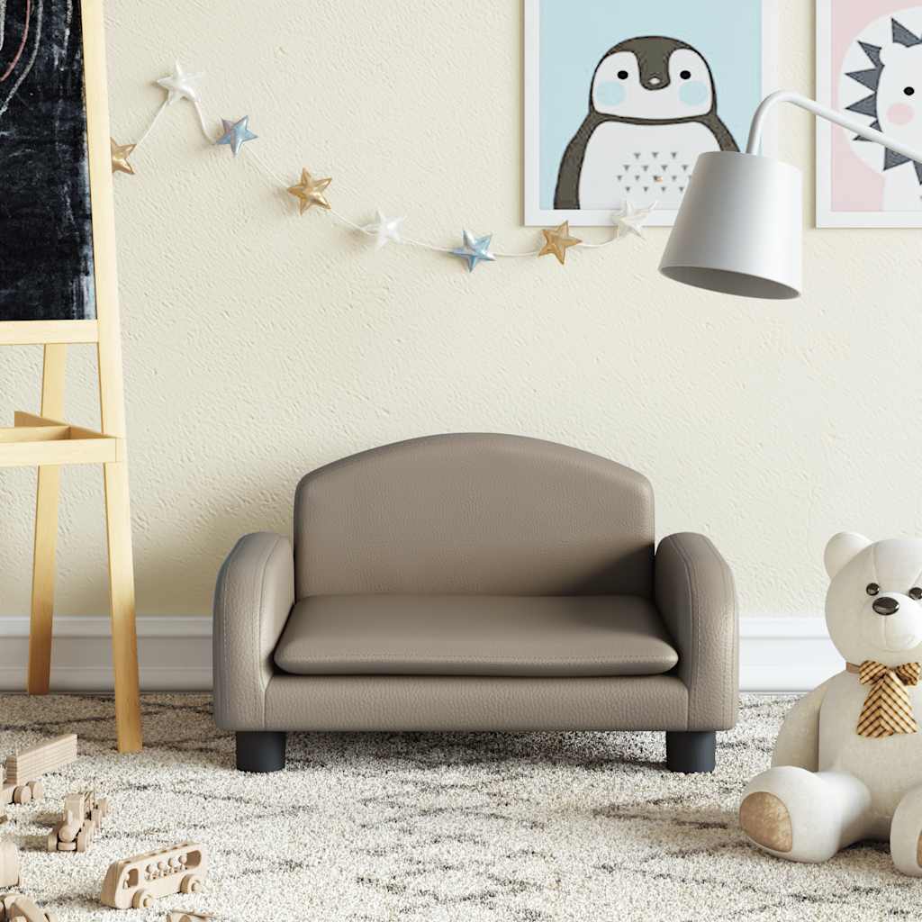 Divano per Bambini Cappuccino 50x40x30 cm in Similpelle | homemem39
