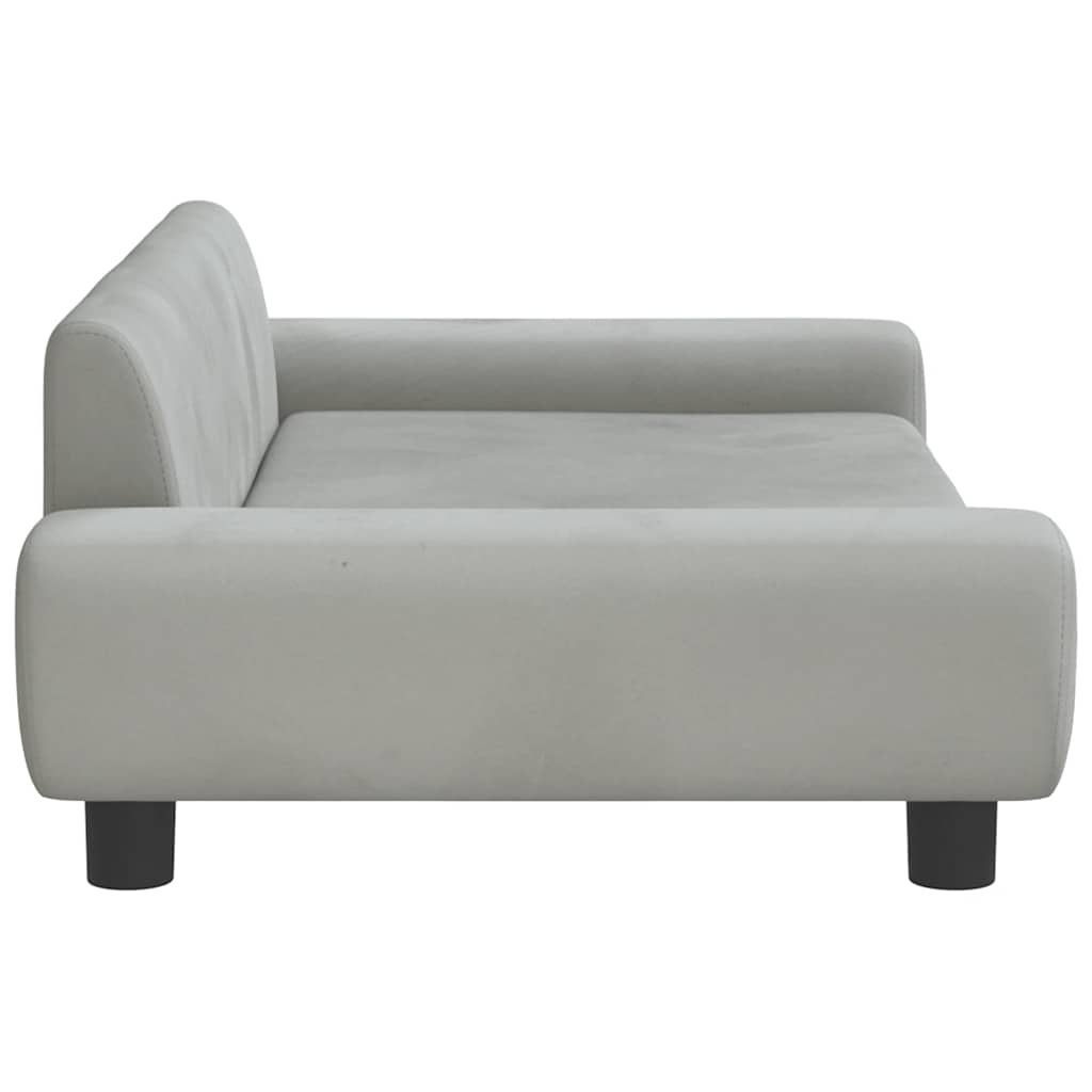 Divano per Bambini Grigio Chiaro 100x54x33 cm in Velluto | homemem39