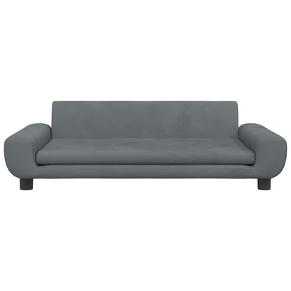 Divano per Bambini Grigio Scuro 100x54x33 cm in Velluto | homemem39