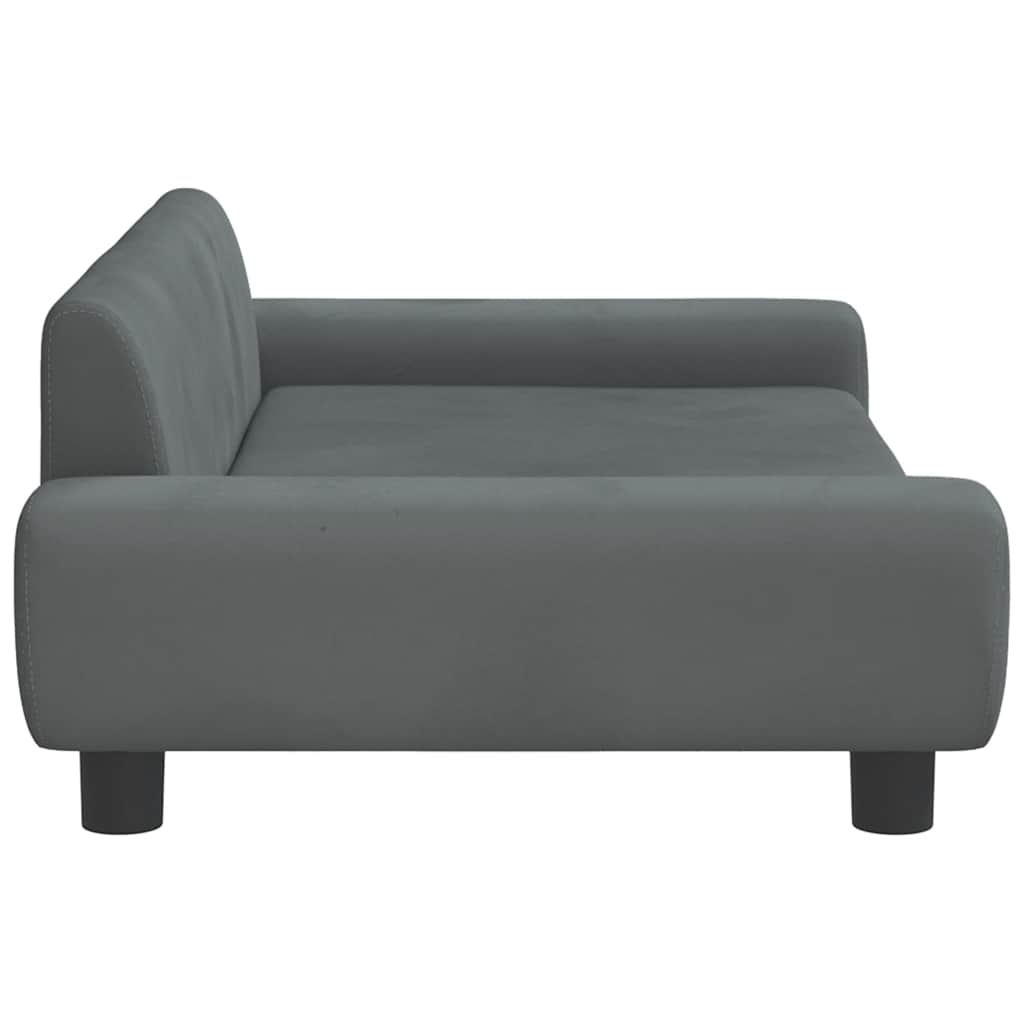 Divano per Bambini Grigio Scuro 100x54x33 cm in Velluto | homemem39