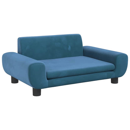 Divano per Bambini Blu 70x45x33 cm in Velluto | homemem39