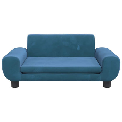 Divano per Bambini Blu 70x45x33 cm in Velluto | homemem39