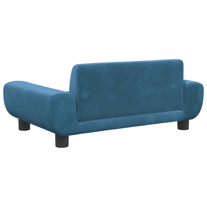 Divano per Bambini Blu 70x45x33 cm in Velluto | homemem39