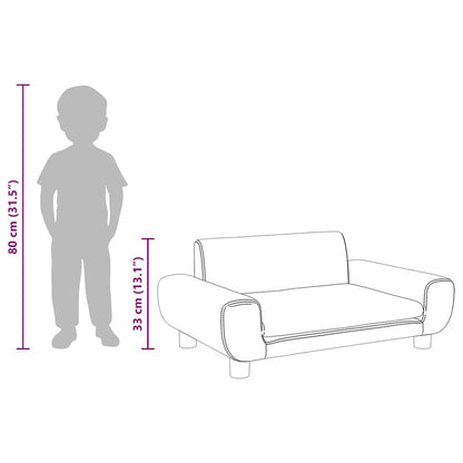 Divano per Bambini Blu 70x45x33 cm in Velluto | homemem39