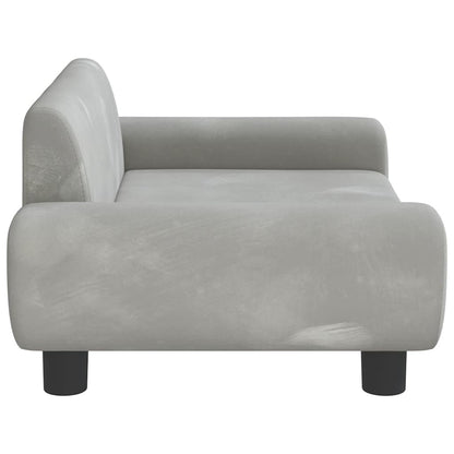 Divano per Bambini Grigio Chiaro 70x45x33 cm in Velluto | homemem39