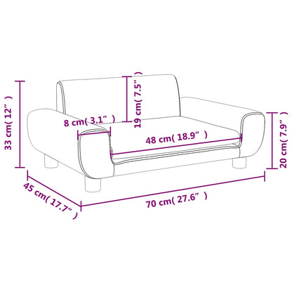 Divano per Bambini Grigio Scuro 70x45x33 cm in Velluto | homemem39