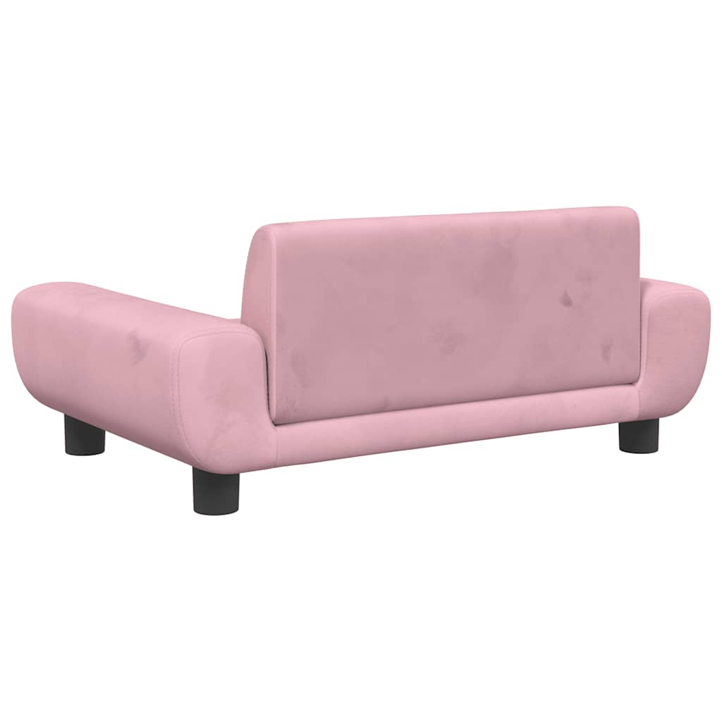 Divano per Bambini Rosa 70x45x33 cm in Velluto | homemem39