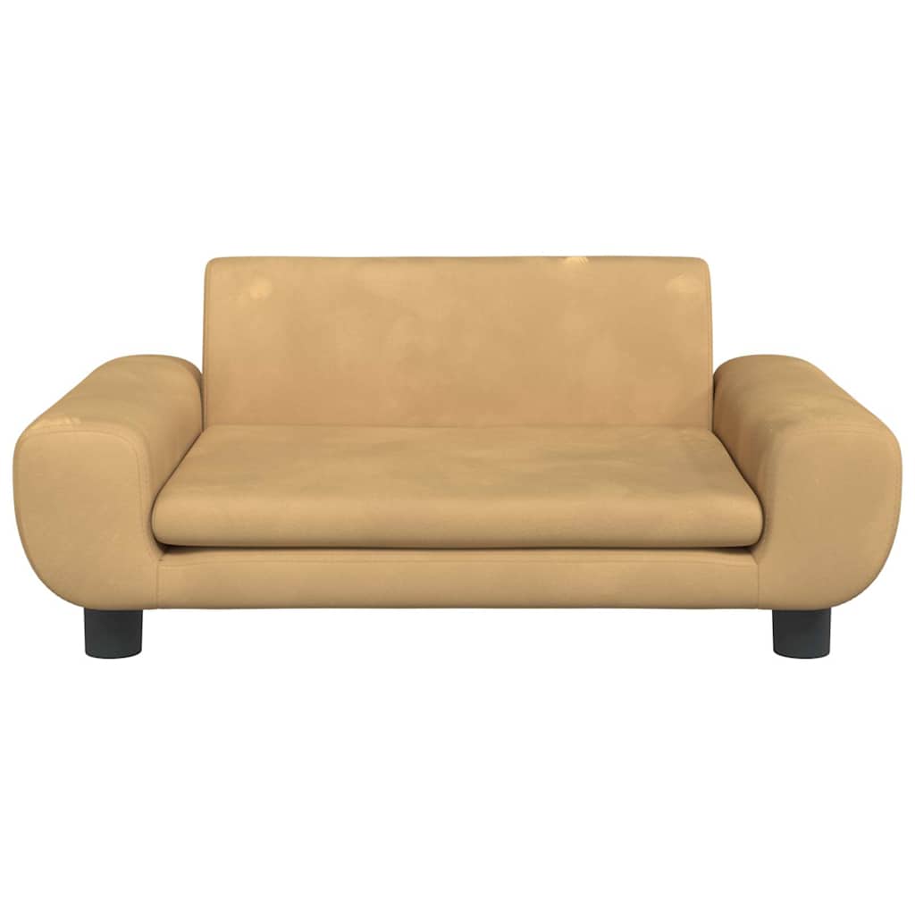 Divano per Bambini Marrone 70x45x33 cm in Velluto