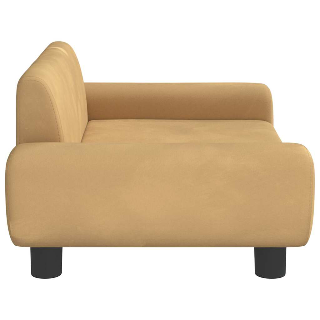 Divano per Bambini Marrone 70x45x33 cm in Velluto