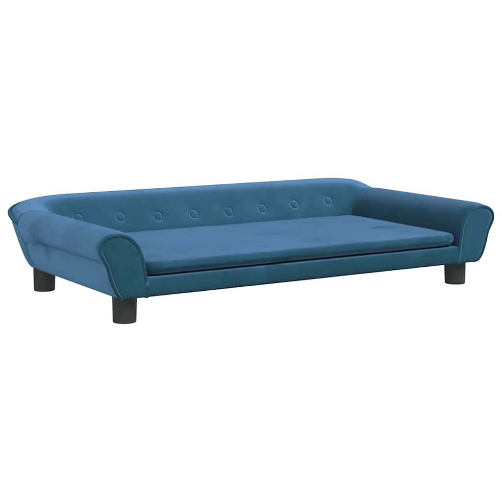 Divano per Bambini Blu 100x50x26 cm in Velluto | homemem39