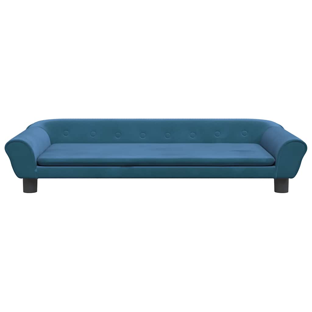 Divano per Bambini Blu 100x50x26 cm in Velluto | homemem39