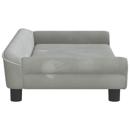 Divano per Bambini Grigio Chiaro 100x50x26 cm in Velluto | homemem39