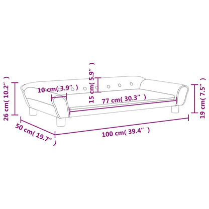 Divano per Bambini Rosa 100x50x26 cm in Velluto | homemem39