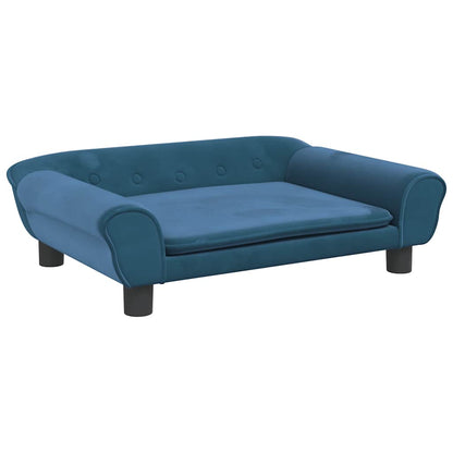 Divano per Bambini Blu 70x45x26 cm in Velluto