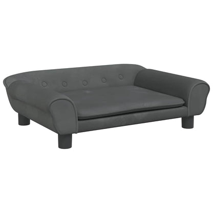 Divano per Bambini Grigio Scuro 70x45x26 cm in Velluto