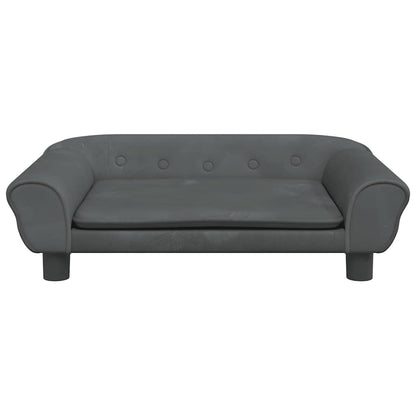 Divano per Bambini Grigio Scuro 70x45x26 cm in Velluto