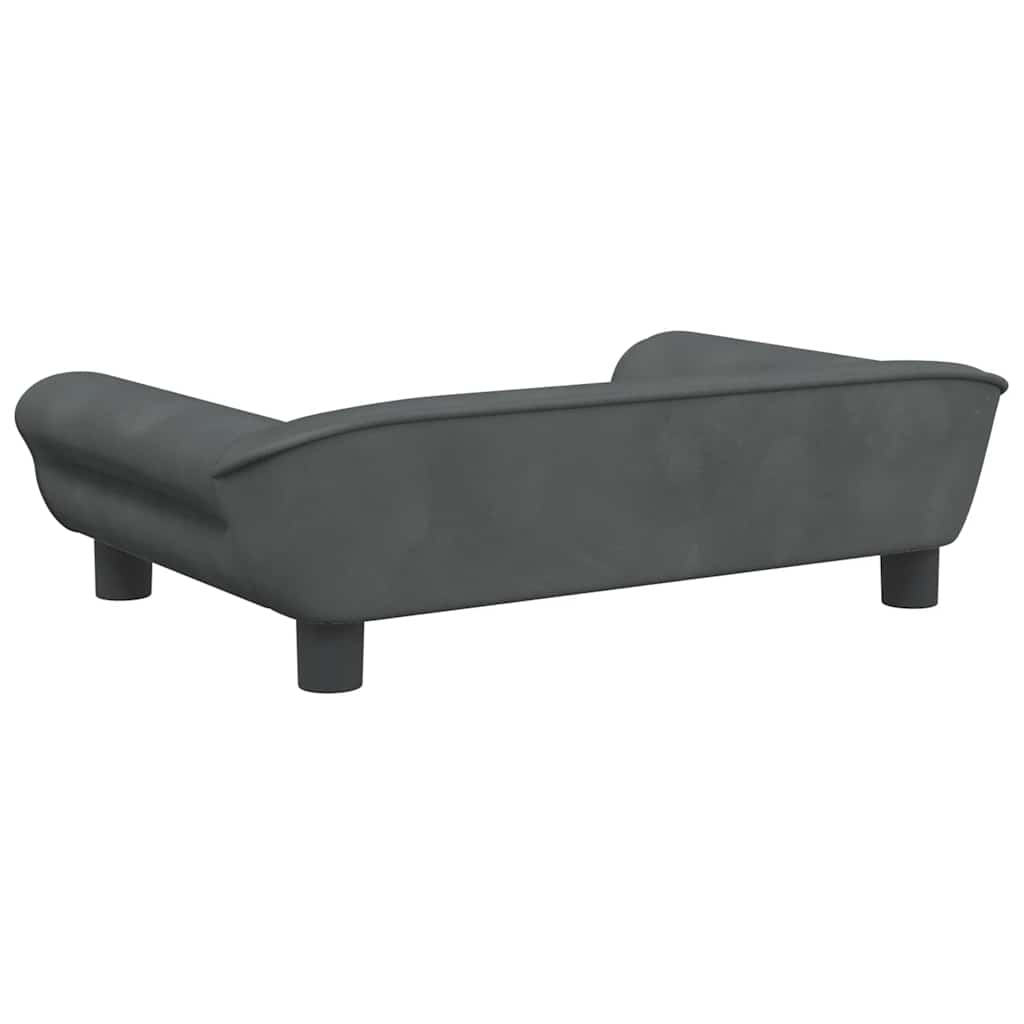Divano per Bambini Grigio Scuro 70x45x26 cm in Velluto